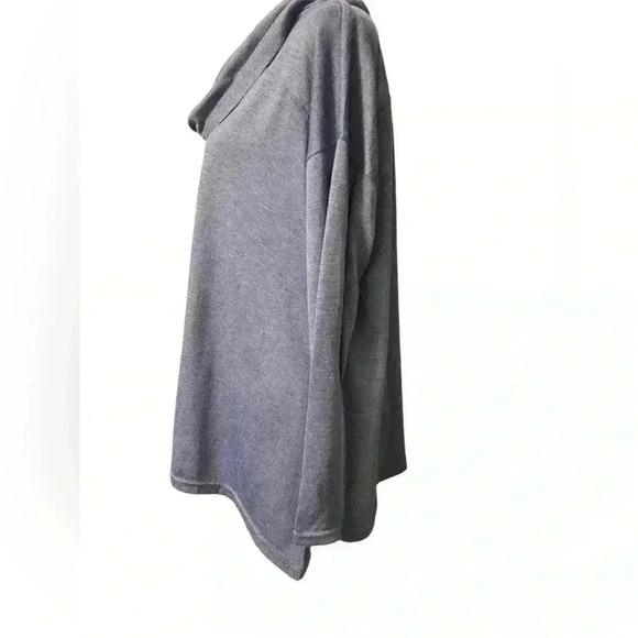 Jones New York cowl neck in slate blue long sleeve top women’s size large - Picture 2 of 8